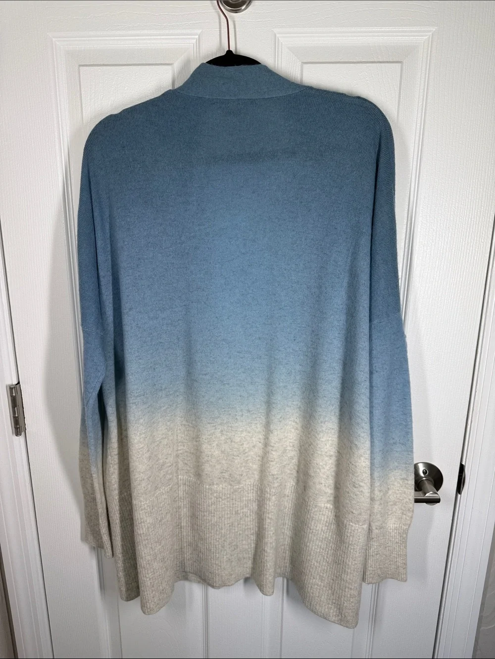 Vince blue oatmeal ombre open front cardigan wool and cashmere blend size large